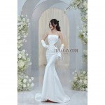 TVC426 Đầm Cưới Cô Dâu, Váy Cưới Tiệc Đi Bàn, Cúp Ngực, Găng Tay