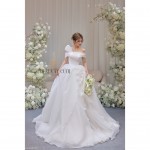 TVC387 Đầm Cưới Cô Dâu, Váy Tiệc Cưới Đi Bàn, Voan, Hoạ Tiết Hoa 3D Cúp Ngực, Váy Cưới Thiết Kế