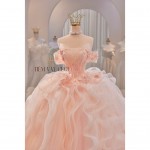 TVC367 Đầm Cưới Cô Dâu, Váy Cưới Tiệc Làm Lễ, Cúp Ngực, Vải Voan, Tay Ngang