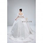 TVC537 Đầm Cưới Cô Dâu, Váy Cưới Tiệc Làm Lễ, Đính Đá, Cúp Ngực