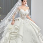 TVC705 Váy Cưới Làm Lễ, Đầm Cưới Đi Tiệc, Cúp Ngực, Tùng Thiết Kế