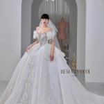 TVC717 Váy Cưới Làm Lễ, Đầm Cưới Đi Tiệc, Cúp Ngực, Tùng Bồng