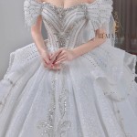 TVC717 Váy Cưới Làm Lễ, Đầm Cưới Đi Tiệc, Cúp Ngực, Tùng Bồng