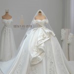 TVC734 Váy Cưới Làm Lễ, Đầm Cưới Đi Tiệc, Cúp Ngực, Tùng Bồng