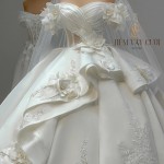 TVC734 Váy Cưới Làm Lễ, Đầm Cưới Đi Tiệc, Cúp Ngực, Tùng Bồng