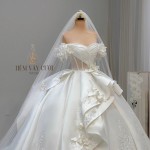TVC734 Váy Cưới Làm Lễ, Đầm Cưới Đi Tiệc, Cúp Ngực, Tùng Bồng