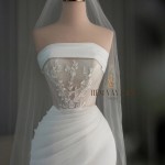 TVC735 Váy Cưới Đi Bàn, Đầm Cưới Đuôi Cá, Cúp Ngực, Dáng Ôm