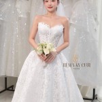 TVC747 Váy Cưới Làm Lễ, Tùng Nhỏ, Ren, Voan Nhẹ Nhàng