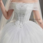 TVC752 Váy Cưới Làm Lễ, Đầm Cưới Đi Tiệc, Xếp Ly, Kim Sa, Cúp Ngực