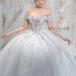 TVC748 Váy Cưới Làm Lễ, Đầm Cưới Cao Cấp, Cúp Ngực, Hoa 3D, Cổ Rờ