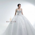 TVC764 Váy Cưới Làm Lễ, Đầm Cưới Cao Cấp, Đính Đá Cao Cấp