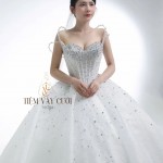 TVC764 Váy Cưới Làm Lễ, Đầm Cưới Cao Cấp, Đính Đá Cao Cấp