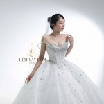 TVC764 Váy Cưới Làm Lễ, Đầm Cưới Cao Cấp, Đính Đá Cao Cấp
