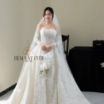TVC780 Váy Cưới Đi Bàn, Đầm Cưới Đuôi Cá, Cúp Ngực, Xếp Ly
