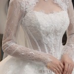 TVC802 Váy Cưới Làm Lễ, Đầm Cưới Đi Tiệc, Dài Tay, Cổ Cao