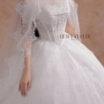 TVC811 Váy Cưới Làm Lễ, Đầm Cưới Đi Tiệc, Bệt Vai Ngang, Xếp Ly, Tùng Bồng