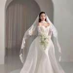 TVC814 Váy Cưới Đi Bàn, Đầm Cưới Đuôi Cá, Tà rời, Ren