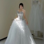 TVC820 Váy Cưới Làm Lễ, Đầm Cưới Thiết Kế, Cúp Ngực, Đính Đá