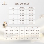 TVC859 Váy Cưới Làm Lễ,Váy Cưới Cô Dâu, Đầm Cưới Tiệc, Vải Phi, Hoa 3D, Tùng Bồng